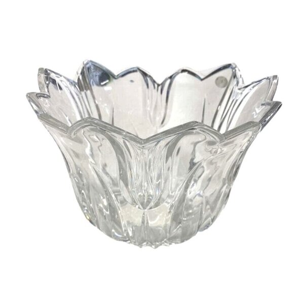 Gorham Lead Crystal Tulip Shaped Bowl Clear Glass Elegant Flower Design - Picture 1 of 6